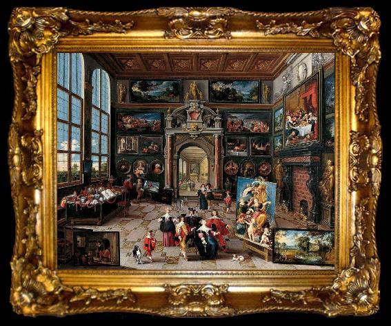 framed  Frans Francken II Galerie eines Sammlers, ta009-2